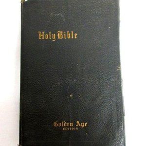 Vintage Holy Bible Old Illustrated KJV Red…